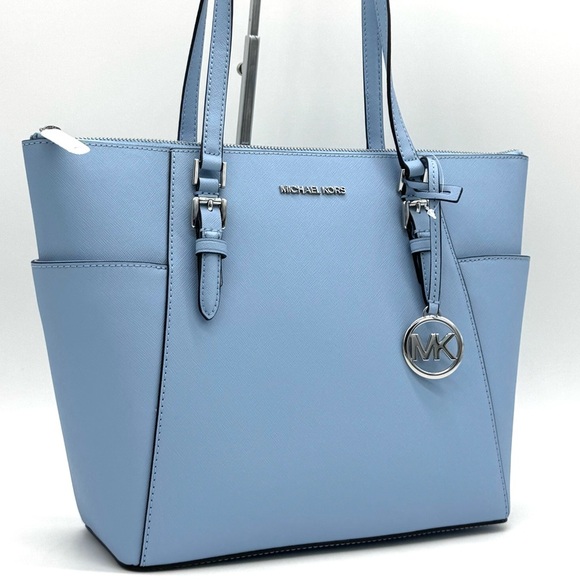 Michael Kors Large Charlotte TZ Tote Bag Light Sky Blue - Picture 3 of 12